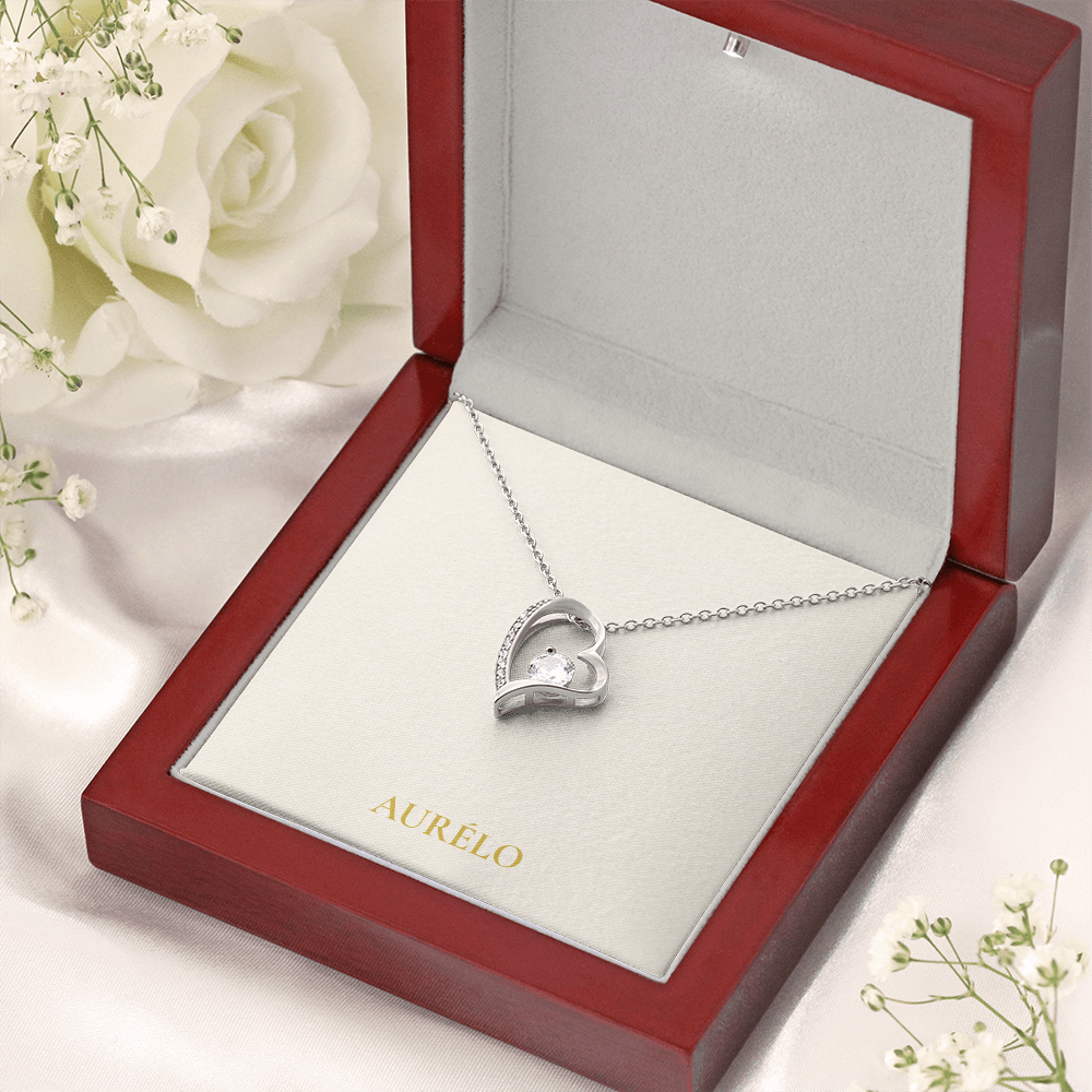 Forever Love Elegant Heart Pendant Necklace