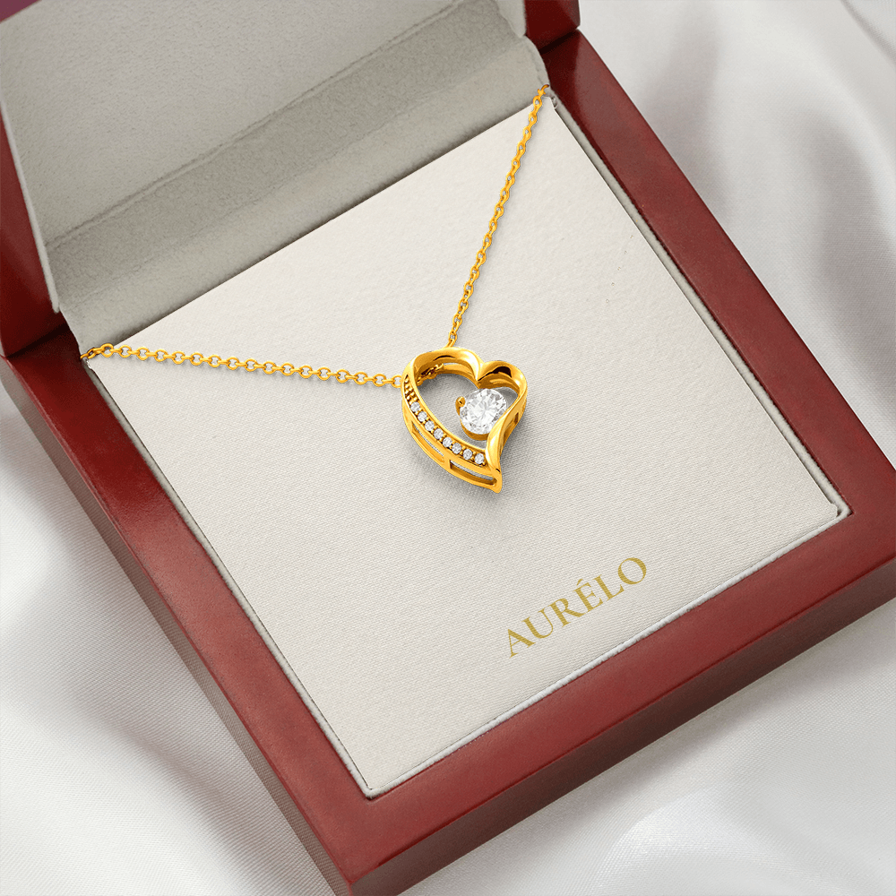 Forever Love Elegant Heart Pendant Necklace