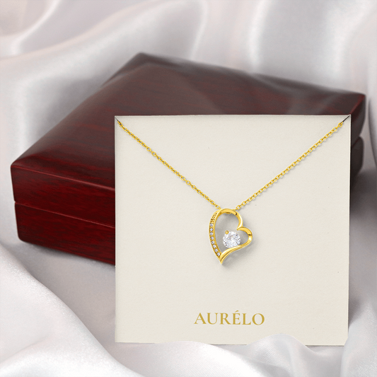 Forever Love Elegant Heart Pendant Necklace