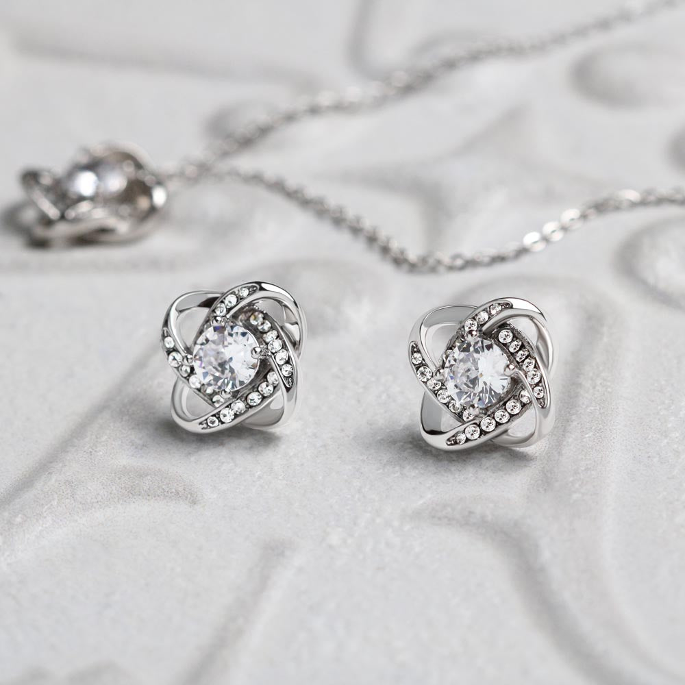 Love Knot Necklace & Earring Set – Symbol of Eternal Bond