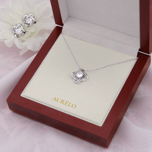 Love Knot Necklace & Earring Set – Symbol of Eternal Bond